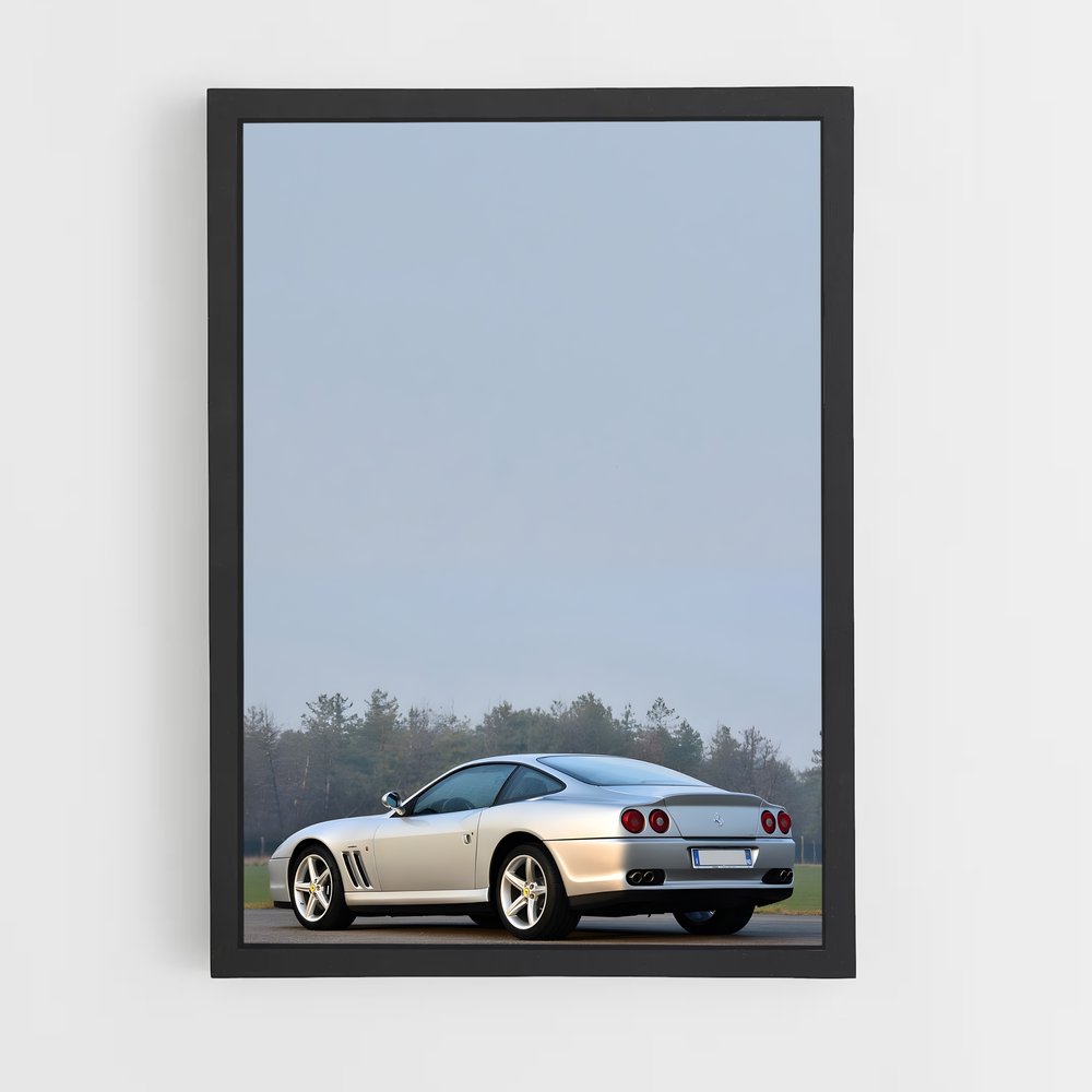 Poster Maranello en Argent – affiche Ferrari (vue 2)